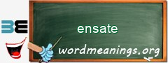 WordMeaning blackboard for ensate
